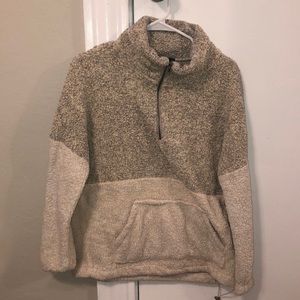 Two Tone Sherpa Sweatshirt